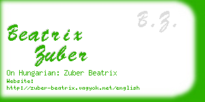 beatrix zuber business card